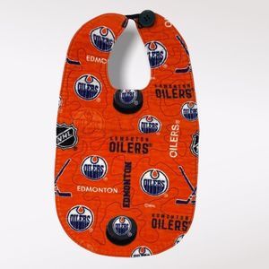 HANDMADE Oilers Baby Bib